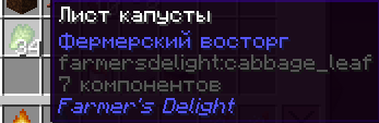 Лист капусты